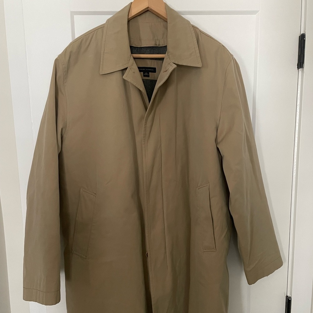 Men’s Banana Republic Wool Lined Trench Coat Size Medium